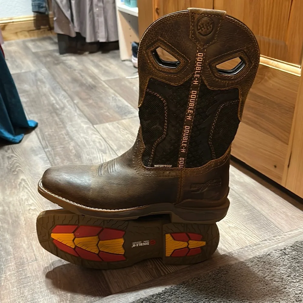 Double H Men's Brown Western Boots - Picture 2 of 5